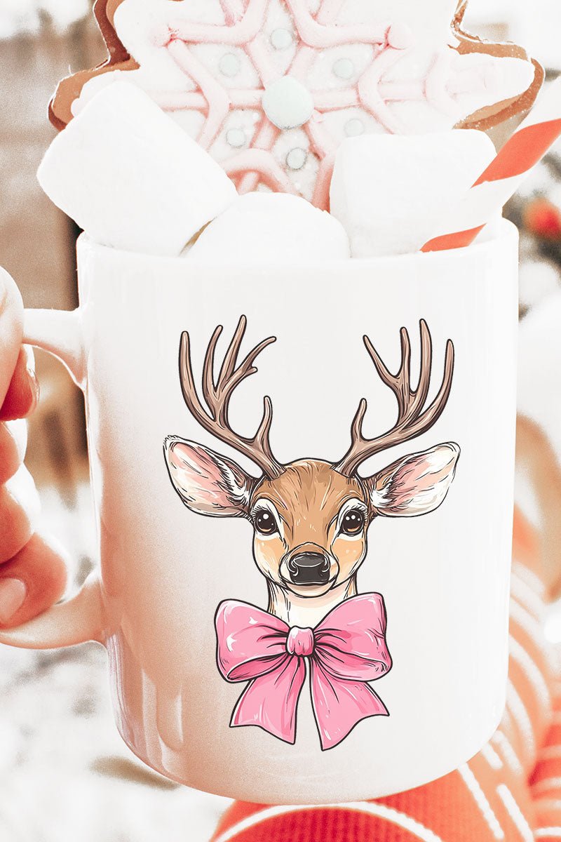 Exquisite Deer Coquette Decorative Ceramic Mug for Beverages