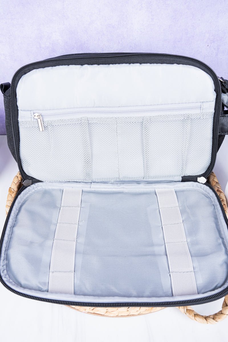 Stylish NGIL Black Travel-Ready Toiletry Organizer Bag