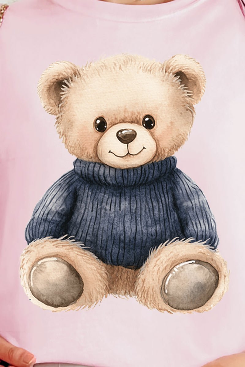 Adult Ring-Spun Cotton Vintage Navy Teddy Bear Comfort Colors Tee