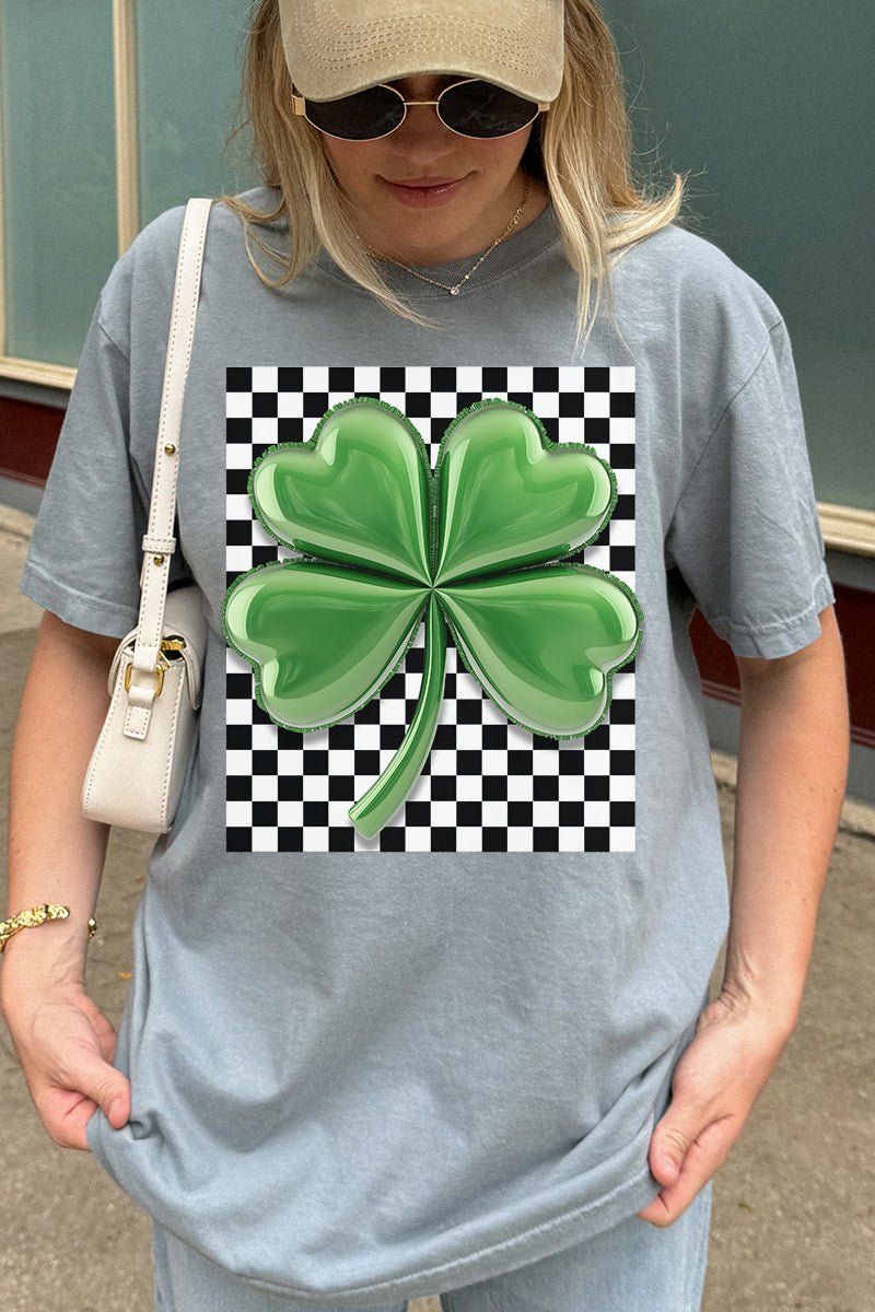 Adult Retro Bubble Clover Comfort Ring-Spun Cotton Graphic Tee