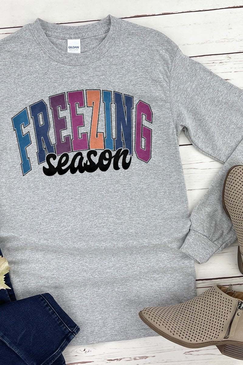 Adult Heavy Cotton Long Sleeve T-Shirt for Freezing Season