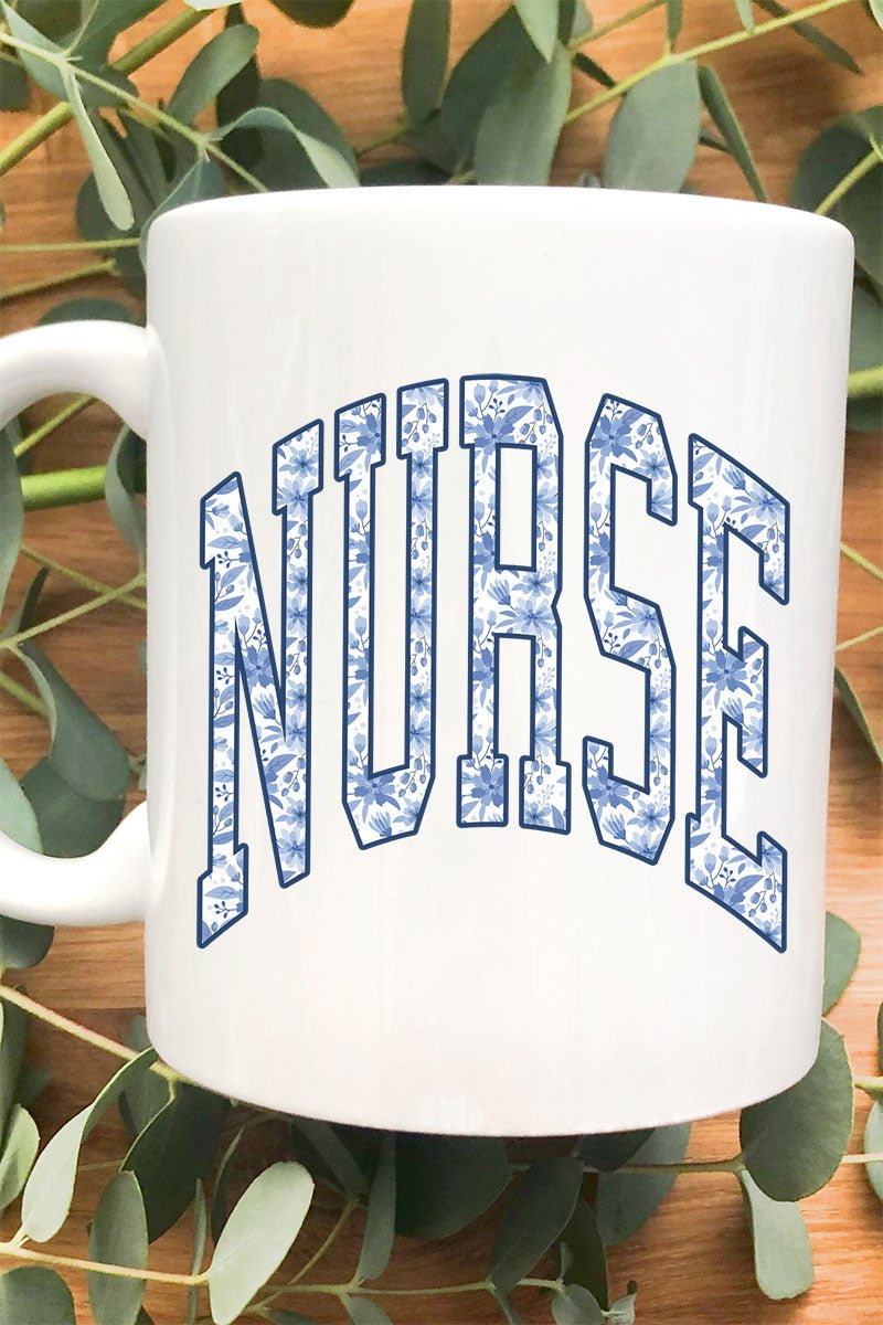 Exquisite Arched Chinoiserie Style Nurse-themed Decorative Ceramic Coffee Mug