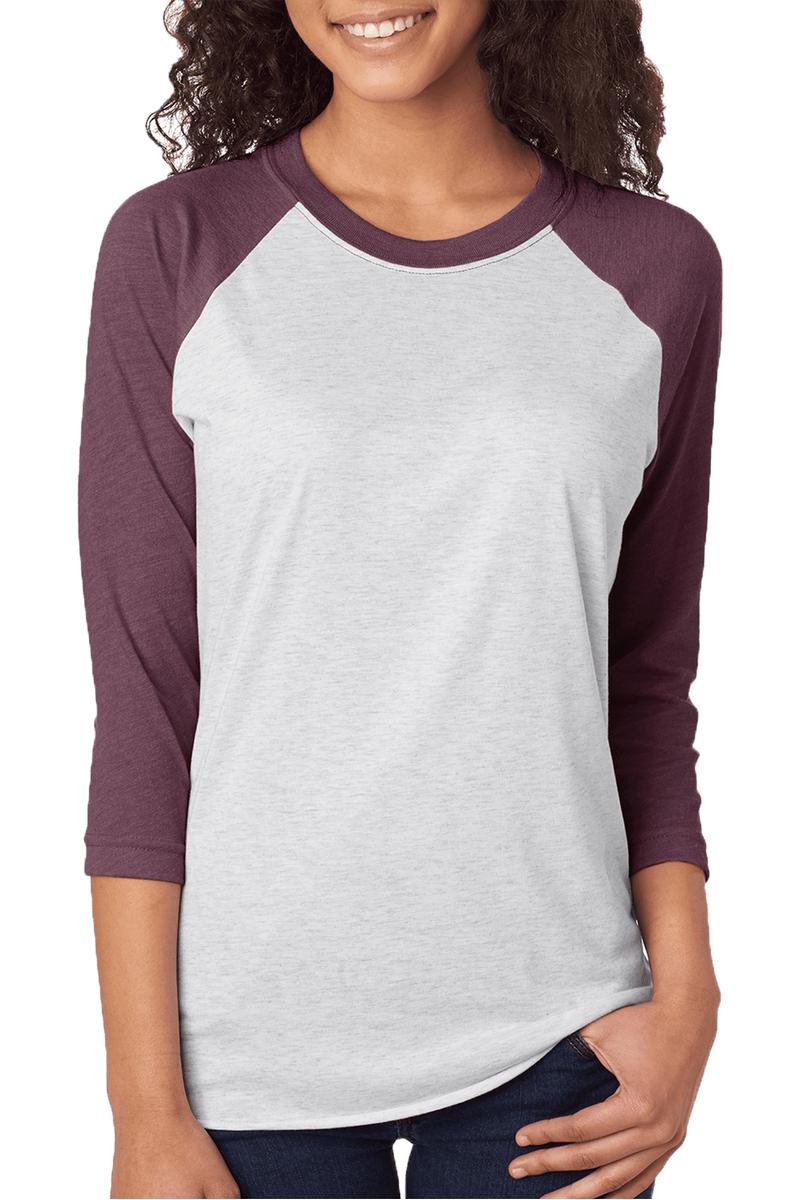 Unisex Floral Graphic 3/4 Raglan Tri-Blend Soccer Mom T-Shirt
