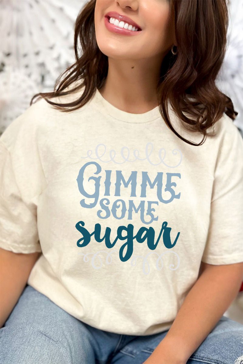 Casual Relaxed-Fit Short Sleeve 'Gimme Some Sugar' T-Shirt