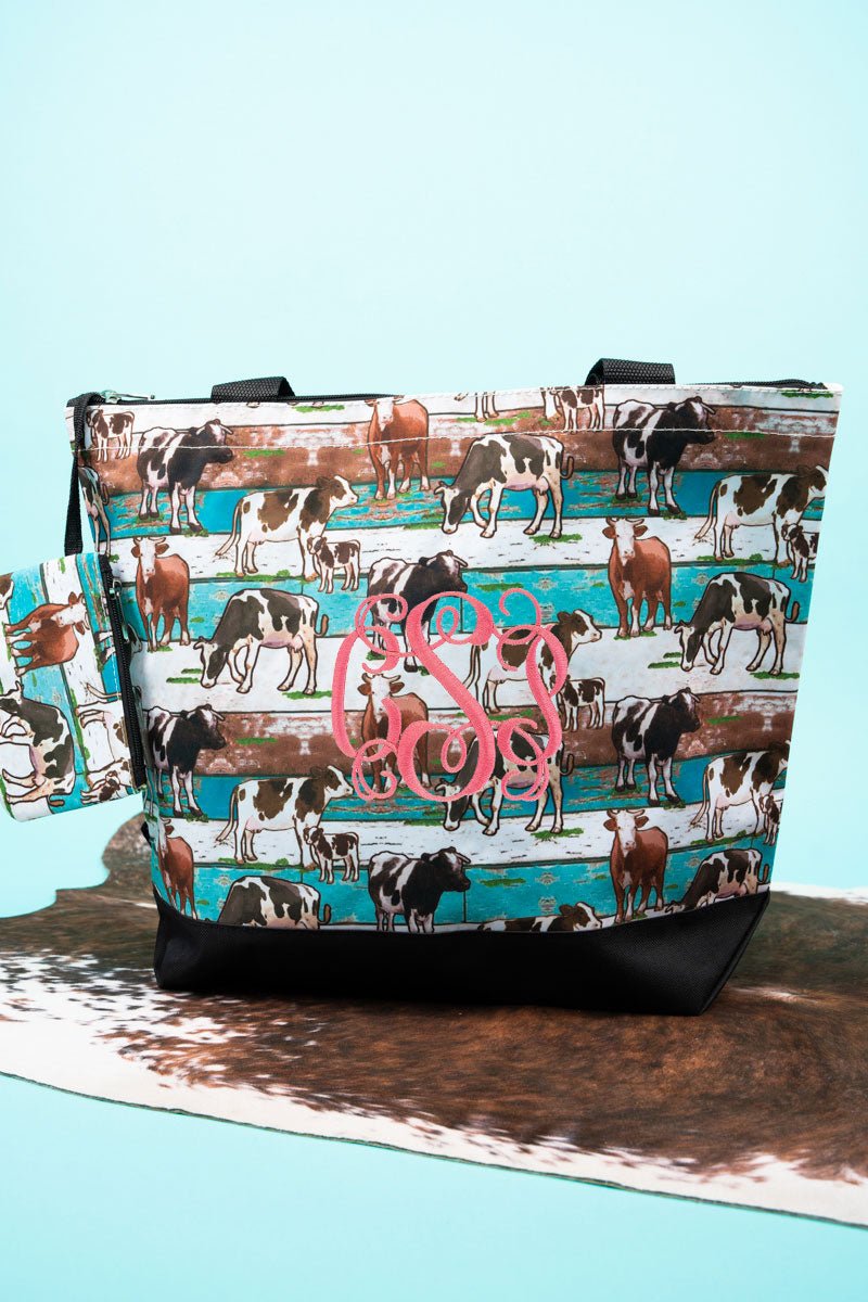 NGIL Brand 'Have You Herd' Tote Bag with Black Trim for Beach, Day Trips and Everyday Use
