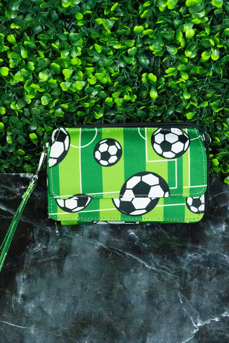 NGIL Crossbody Organizer Clutch Wallet - Here For The Goals