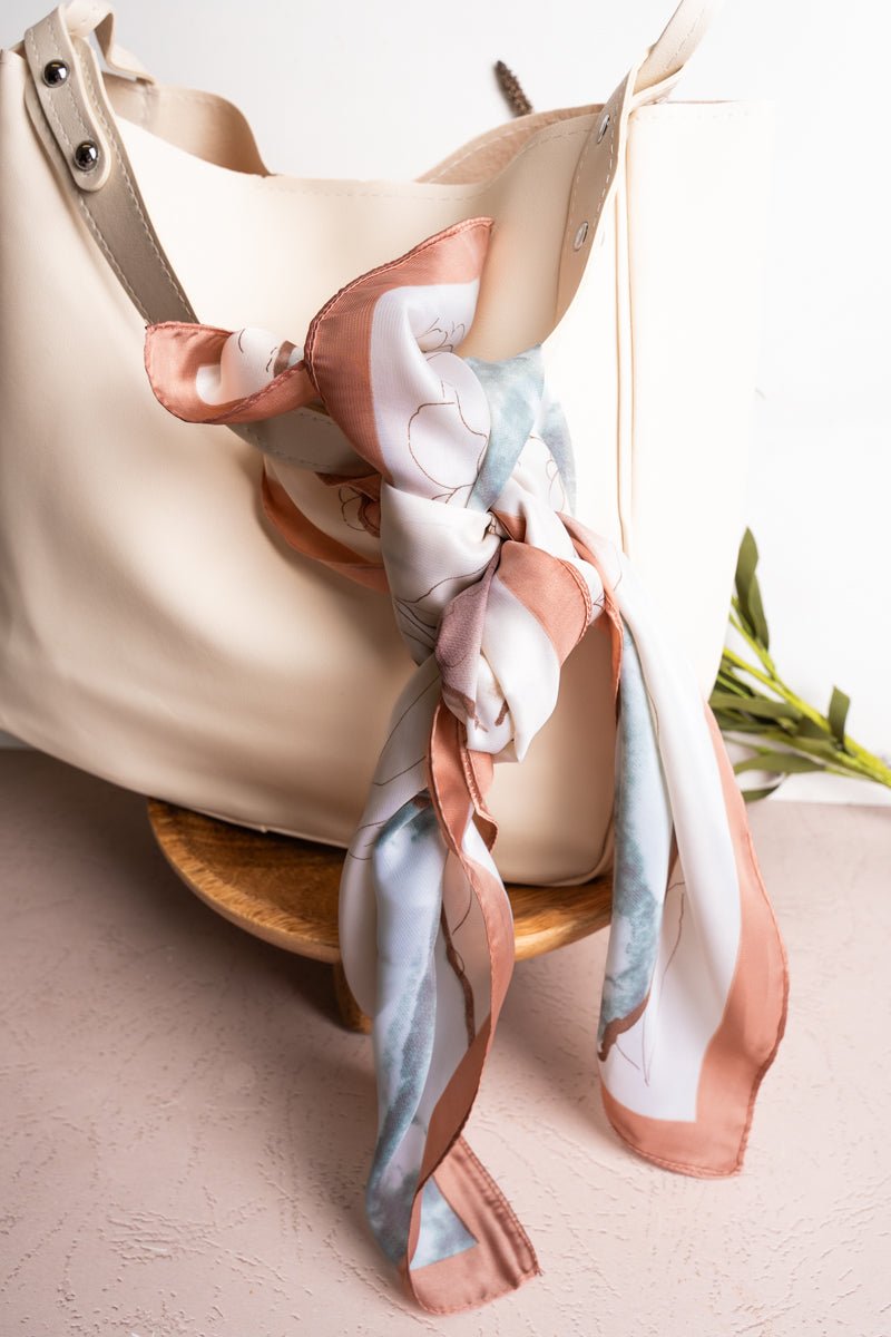 Dreamy Florence Aqua-Colored Soft Satin Square Scarf for Fashion Lovers