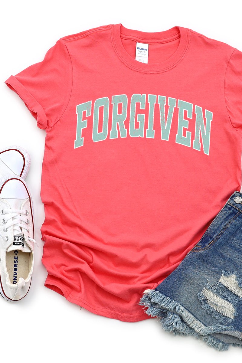 Distressed Short Sleeve Forgiven Varsity Relaxed Fit Unisex T-Shirt
