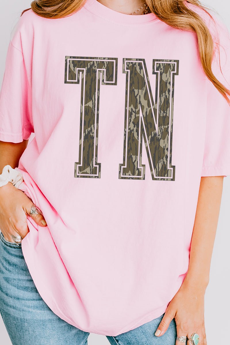 Adult Comfortable Camouflage TN Design Ring-Spun Cotton Graphic T-Shirt by Comfort Colors