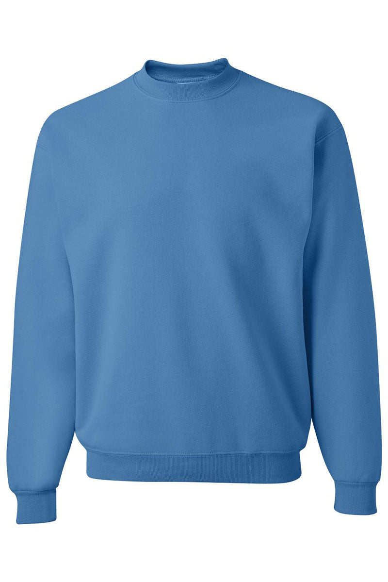 Unisex NuBlend Crew Sweatshirt with Faux Sequin Peace Love Heat Transfer
