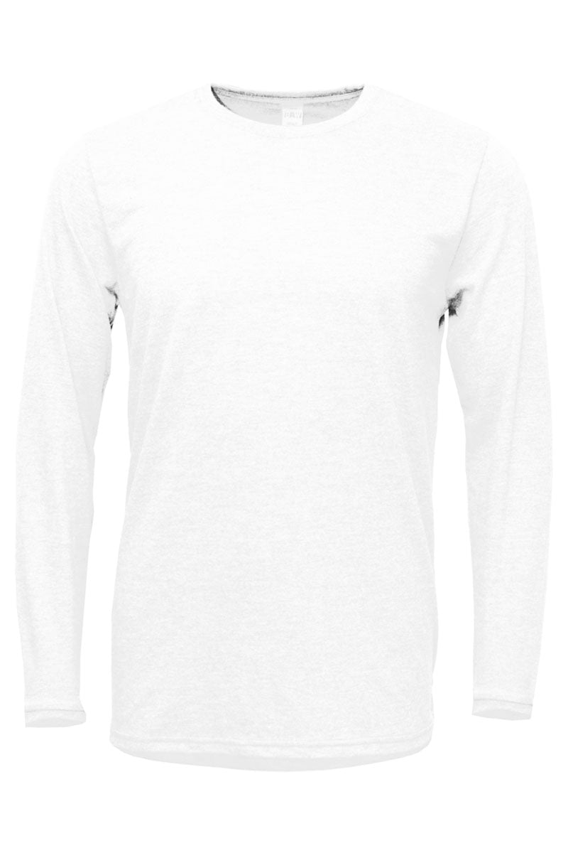 Adult Soft-Tek Blend Long Sleeve Christmas Graphic T-Shirt with Faux Tinsel Merry Christmas Heat Transfer