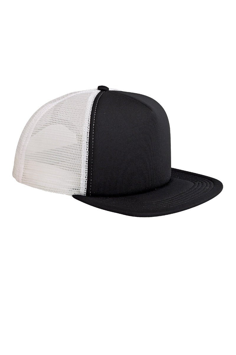 Retro Faux Patch Transfer Foam Front Mesh Adjustable Trucker Cap