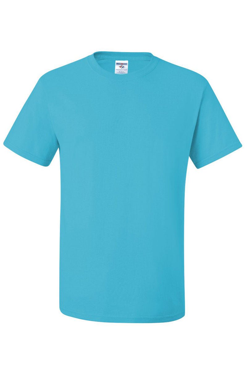 Comfortable Moisture-Wicking 50/50 Cotton/Polyester Arched Leopard Print Short Sleeve Tee