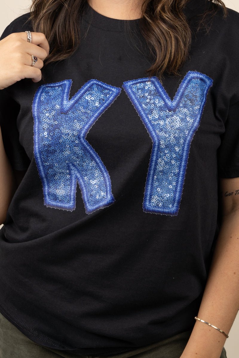 Unisex Relaxed Fit Short Sleeve T-Shirt with Faux Sequin Heat Transfer Design