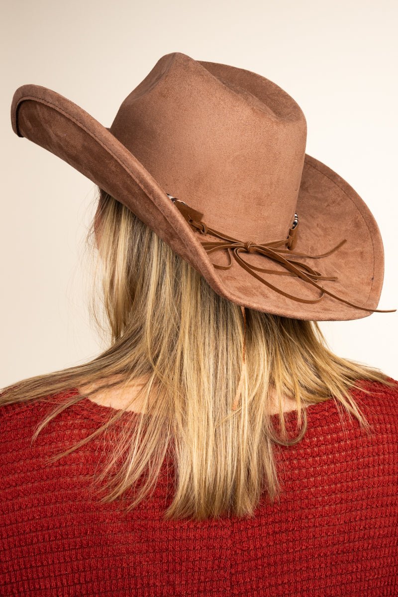 Stylish Colorado City Camel Faux Suede Winter Fedora Hat for Keeping Warm