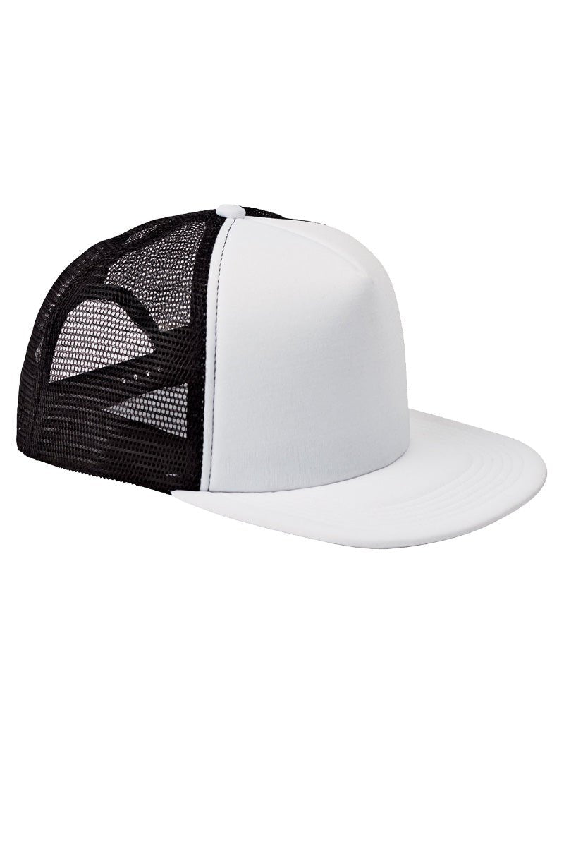 Retro Faux Patch Transfer Foam Front Mesh Adjustable Trucker Cap