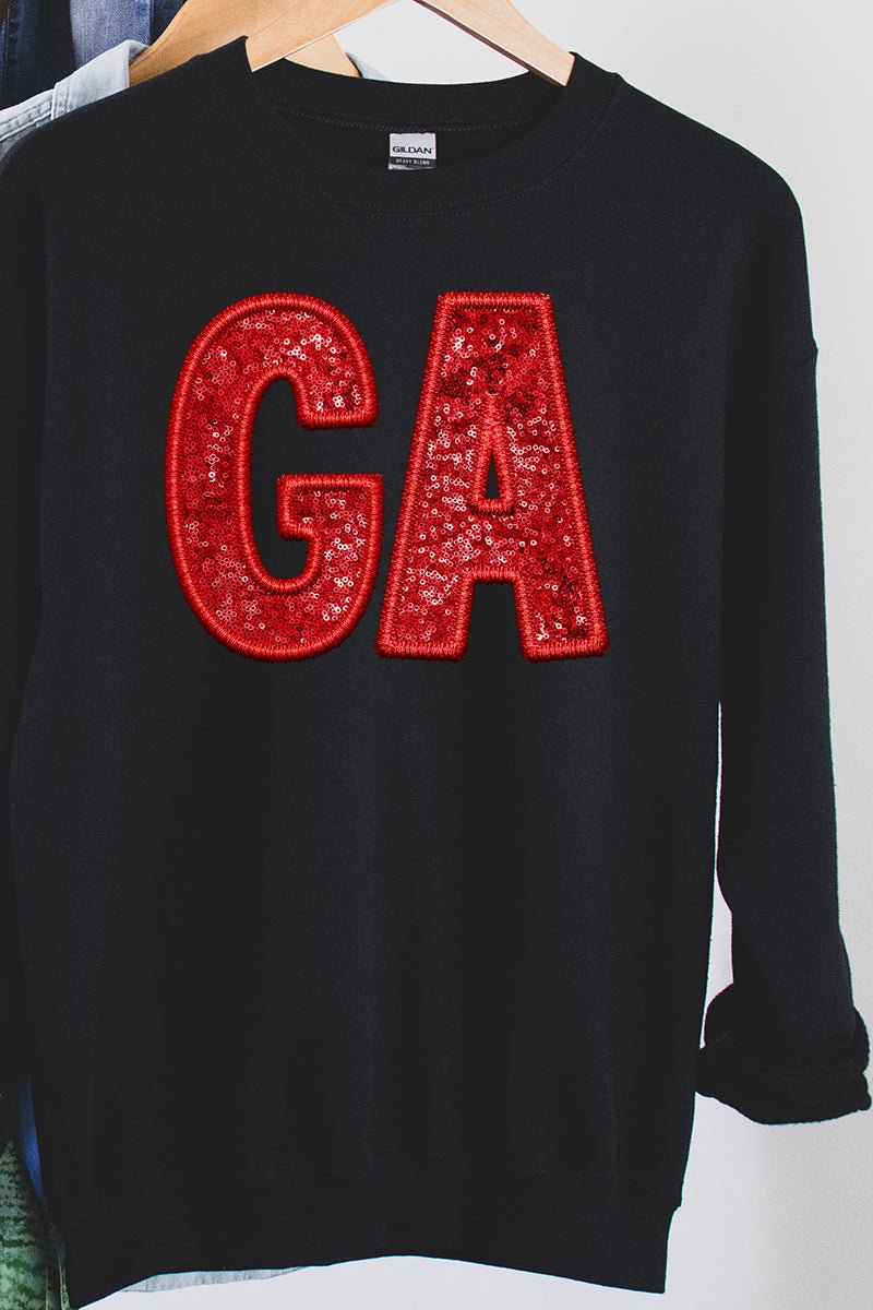 Unisex NuBlend Crew Faux Sequin Graphic Heat Transfer Sweatshirt for All Seasons