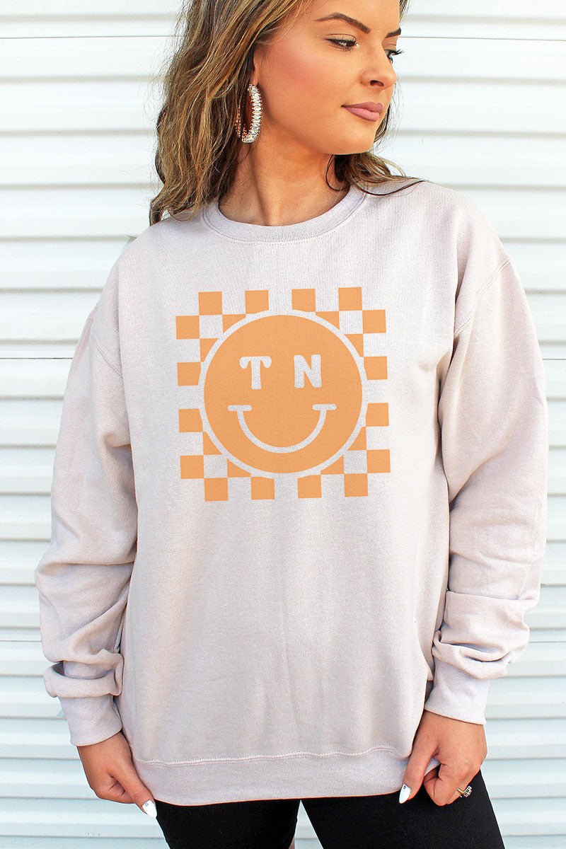 Checkerboard Graphic Unisex NuBlend Crew Neck Sweatshirt for a Happy and Cozy Wear