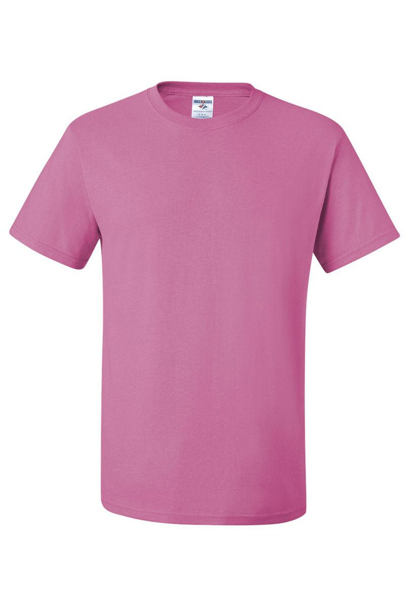 Moisture-Wicking 50/50 Cotton/Polyester Arched Leopard Print Short Sleeve Tee