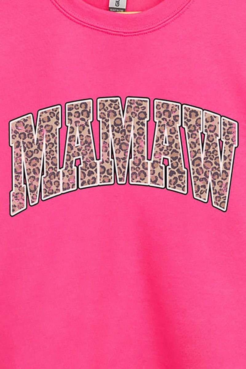 Unisex Arched Mamaw Leopard Print NuBlend Crew Neck Sweatshirt - A Comfortable and Stylish Apparel