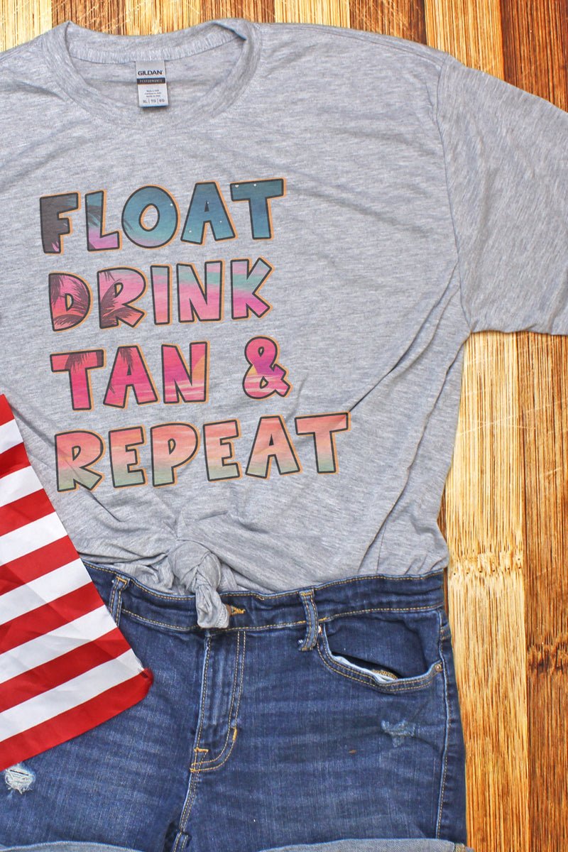Float Drink Tan High - Performance Comfortable Graphic T - Shirt