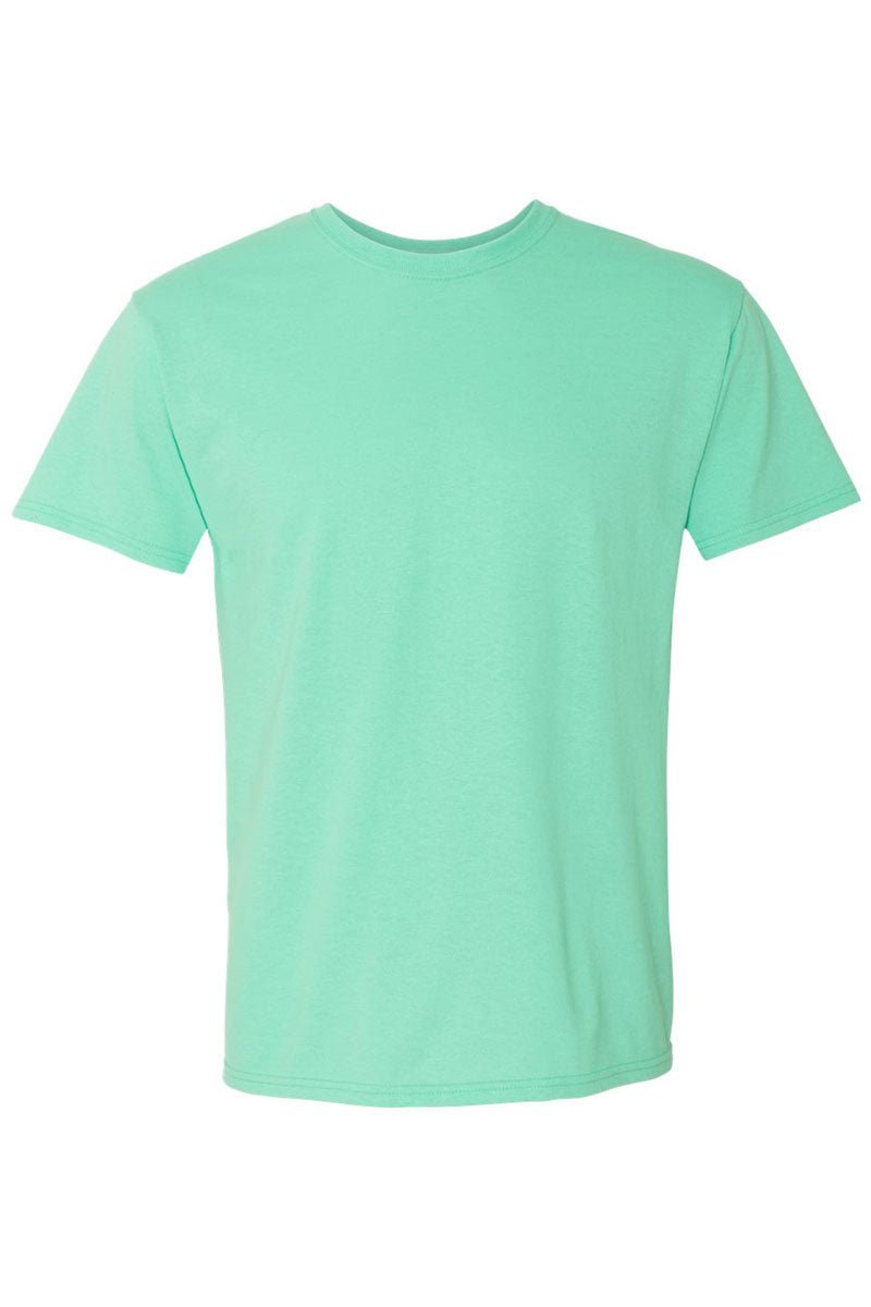 Moisture-Wicking 50/50 Cotton/Polyester Arched Leopard Print Short Sleeve Tee