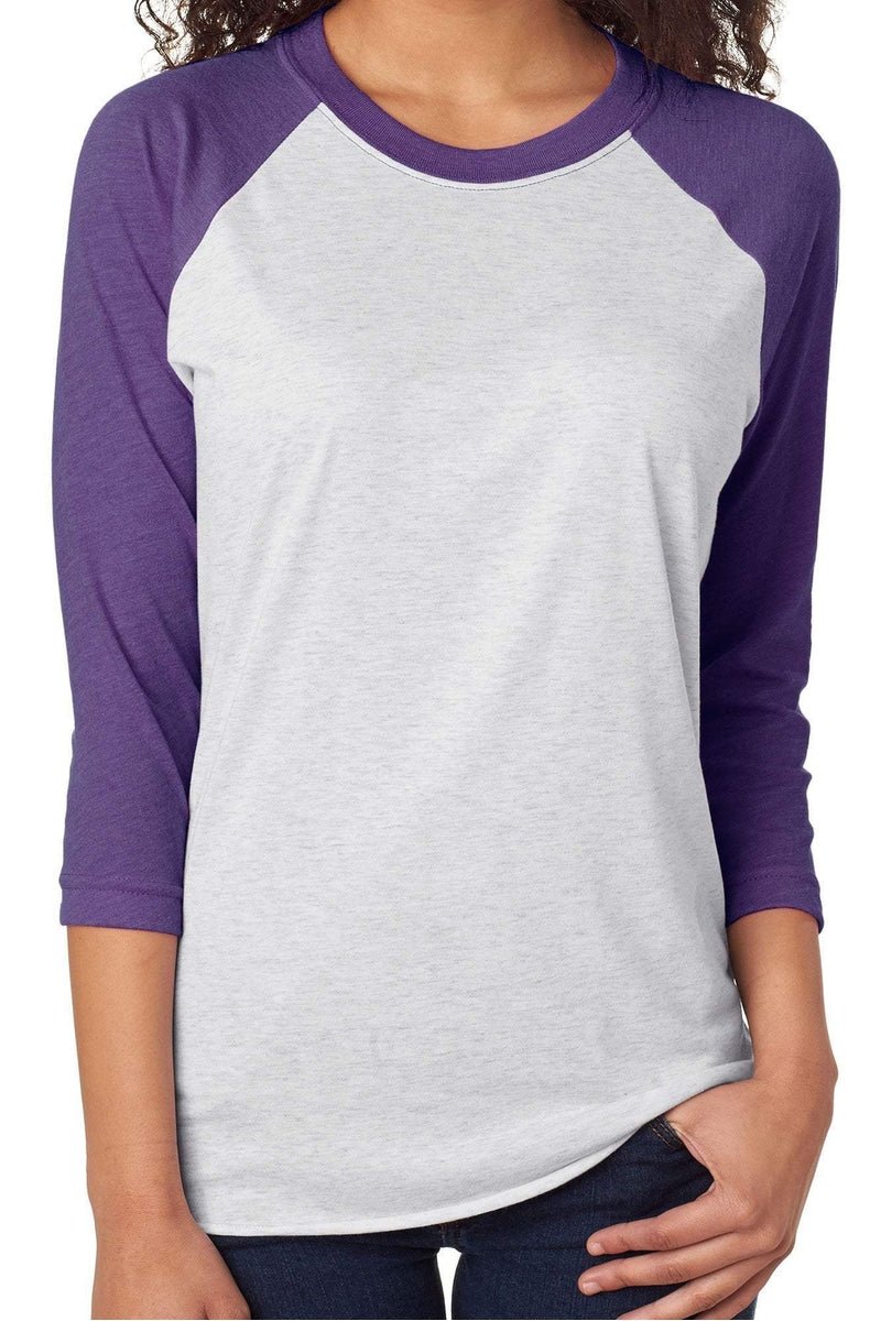 Unisex Floral Graphic 3/4 Raglan Tri-Blend Soccer Mom T-Shirt