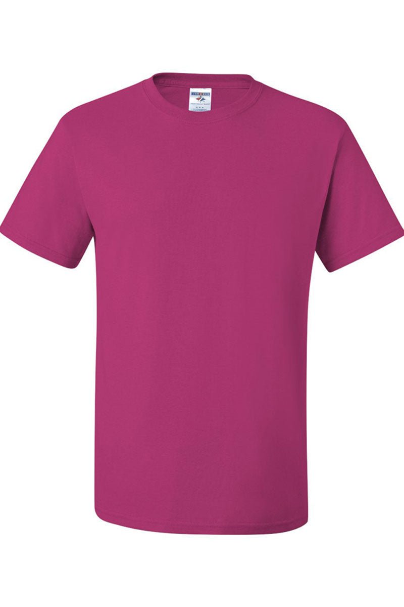 Moisture-Wicking 50/50 Cotton/Polyester Arched Leopard Print Short Sleeve Tee