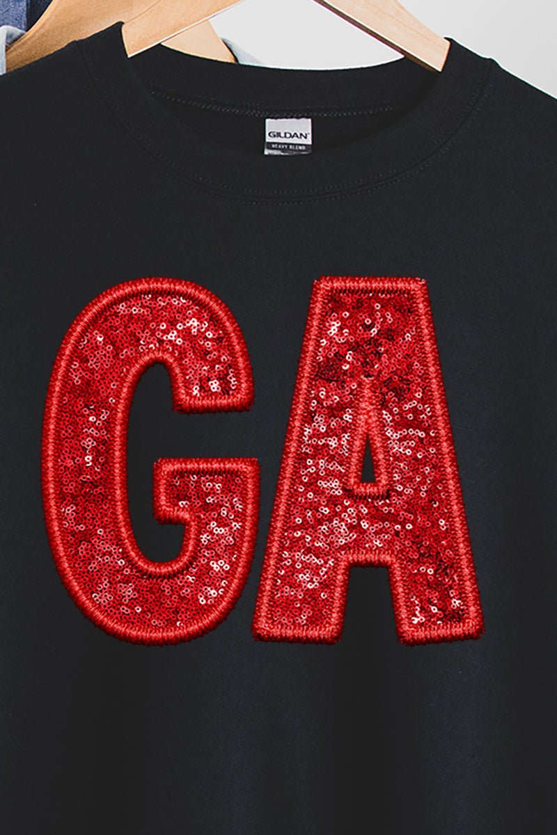 Unisex NuBlend Crew Faux Sequin Graphic Heat Transfer Sweatshirt for All Seasons