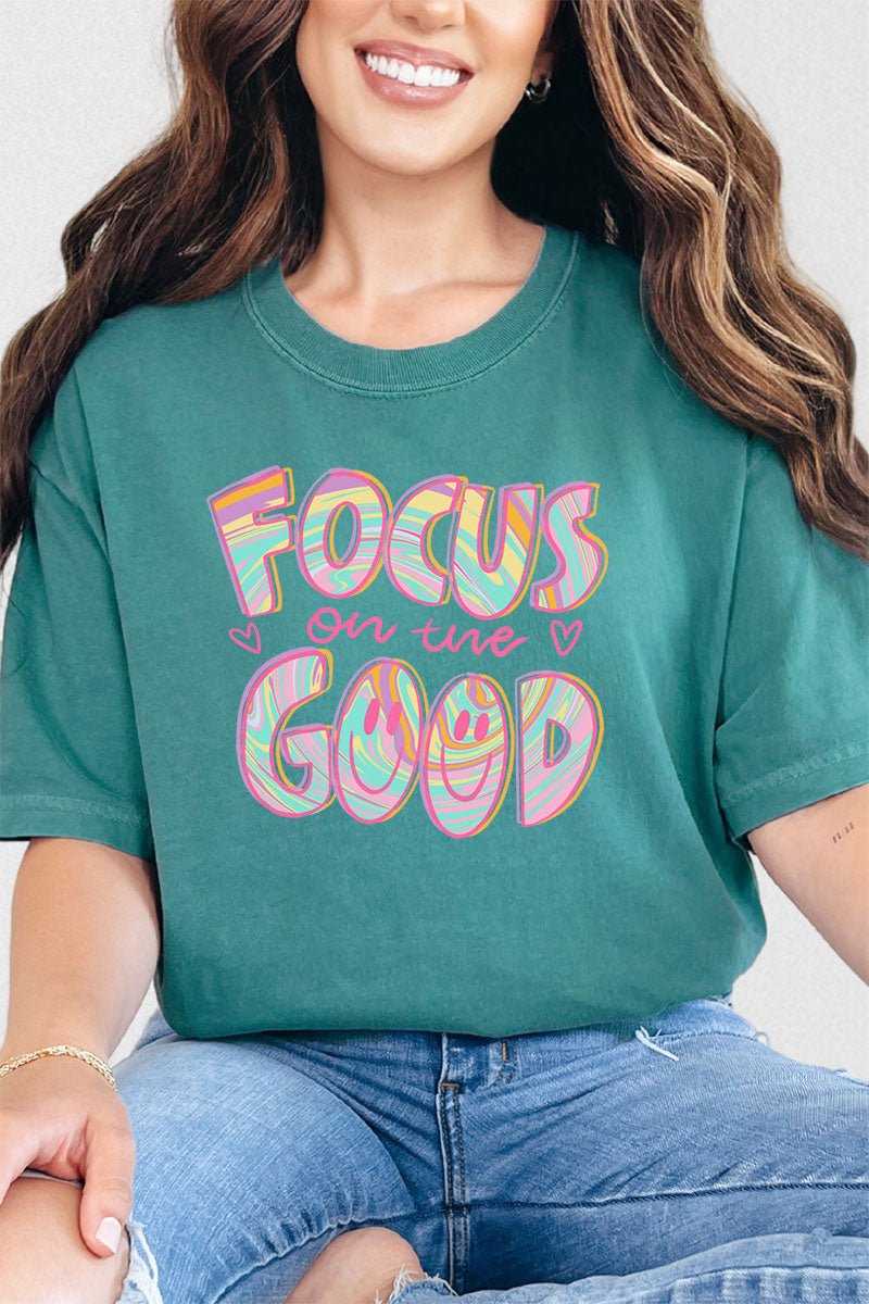 Comfort Colors Adult Ring-Spun Cotton Graphic T-Shirt Focused on Positive Designs