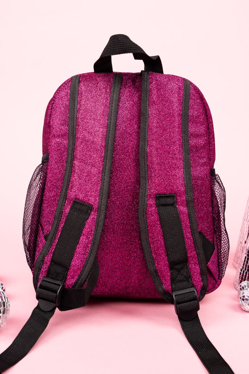 NGIL Petite Hot Pink Glittery Glam Lille Backpack for On - the - Go