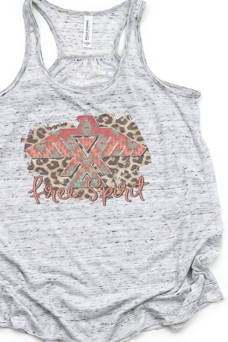 Free Spirit Thunderbird Fashionable Flowy Racerback Women's Tank Top
