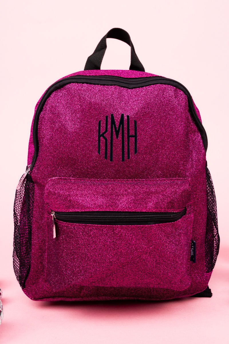 NGIL Petite Hot Pink Glittery Glam Lille Backpack for On - the - Go