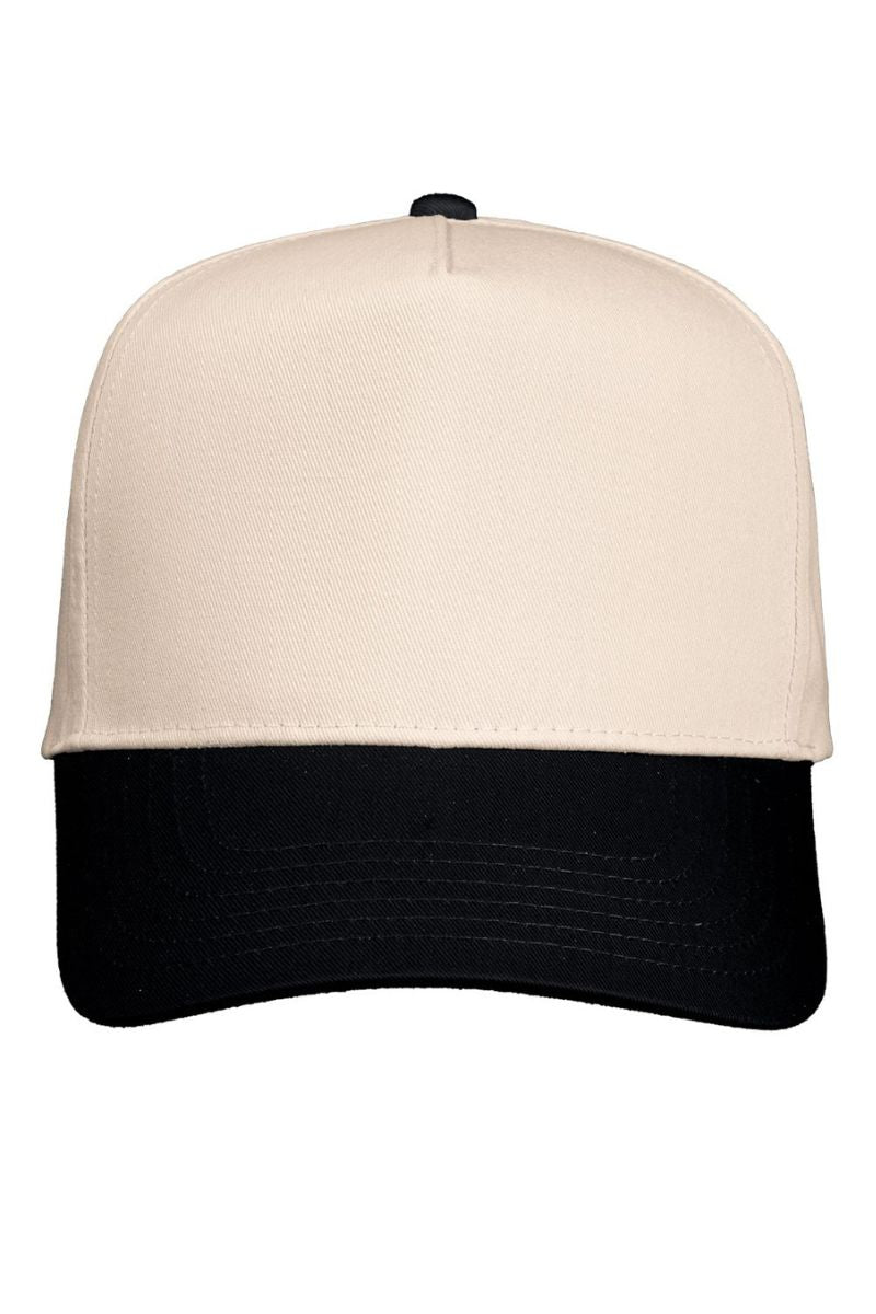 Fashionable Embroidered Five-Panel Twill Snapback Cap That's Always Fashionably 'Never On Time'