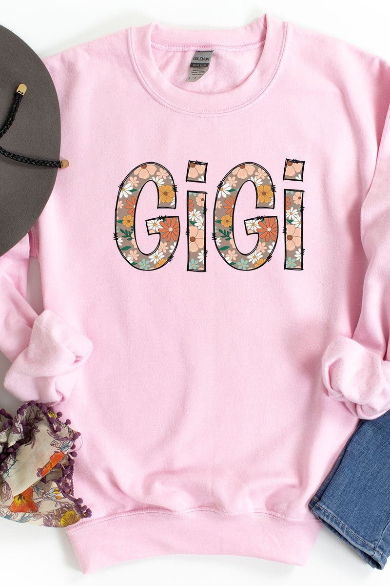 Heavyweight Floral Boho-Style Unisex Crew Sweatshirt for Everyday Comfort