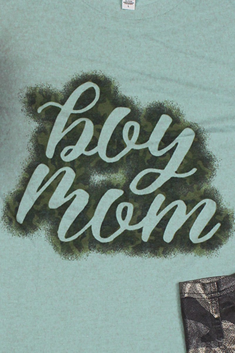 Boys' Mom Tri-Blend Short Sleeve Graphic T-Shirt with Vintage Look