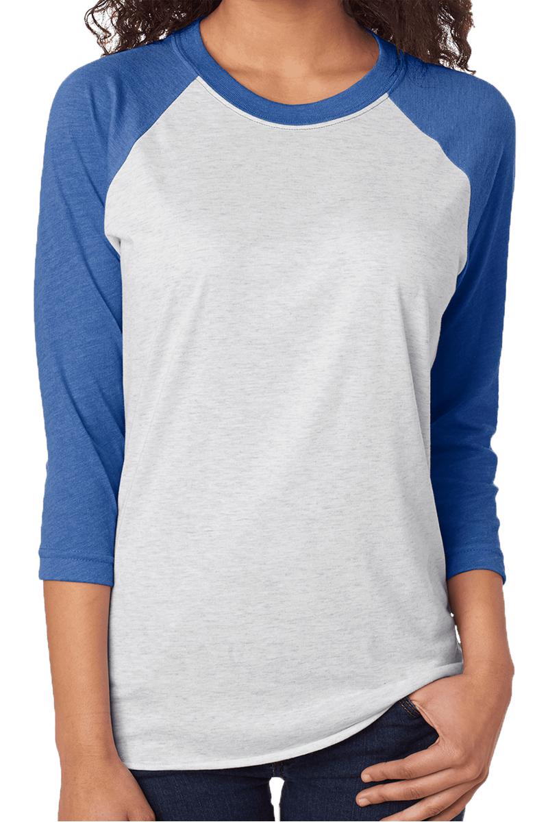 Unisex Floral Graphic 3/4 Raglan Tri-Blend Soccer Mom T-Shirt