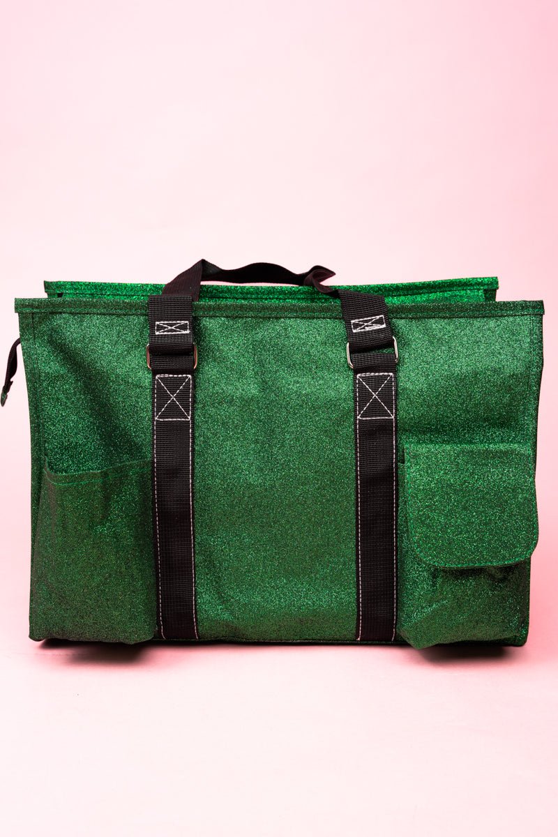NGIL Green Glittery and Stylish Organization Tote Bag for Various Occasions