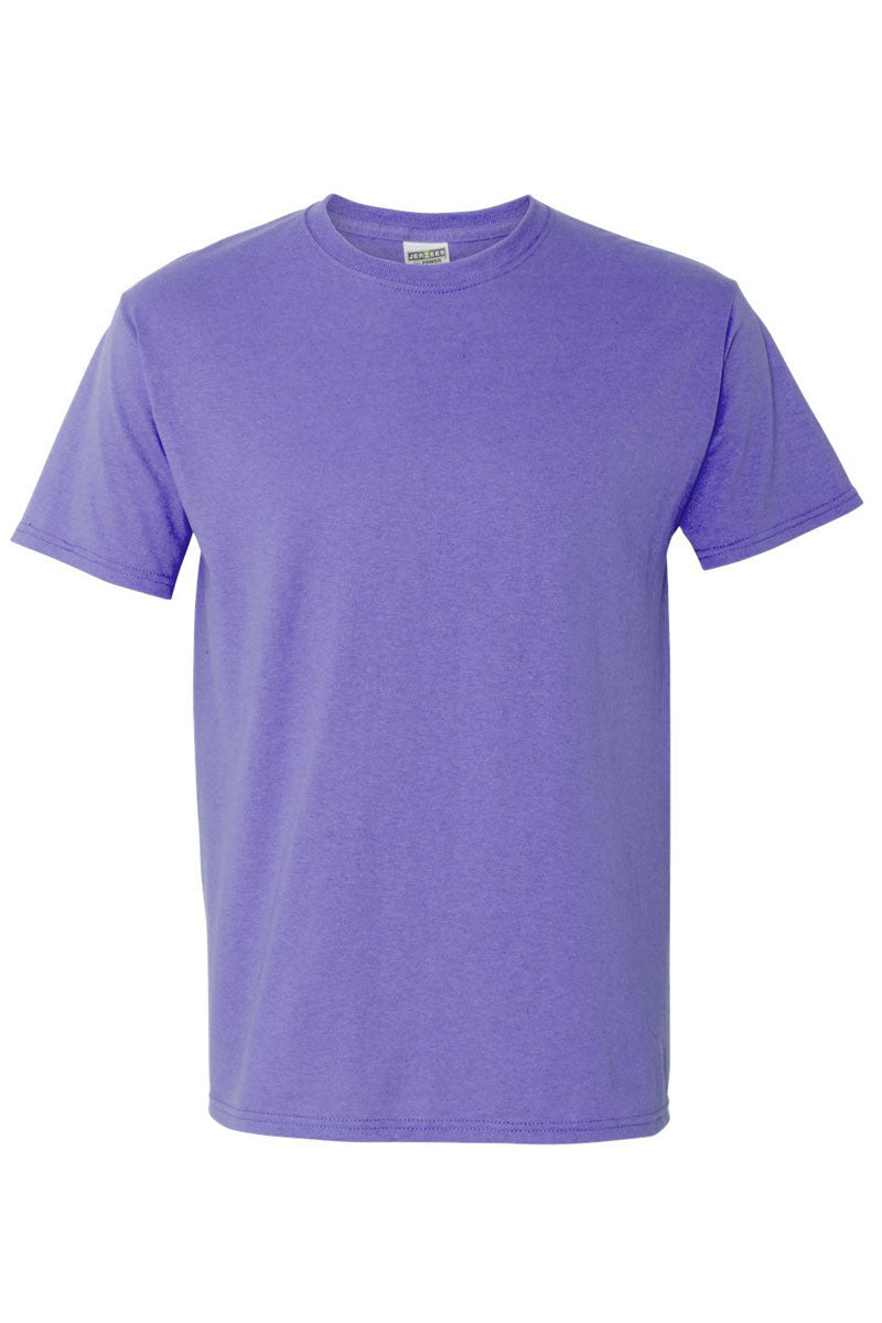 Moisture-Wicking 50/50 Cotton/Polyester Arched Leopard Print Short Sleeve Tee