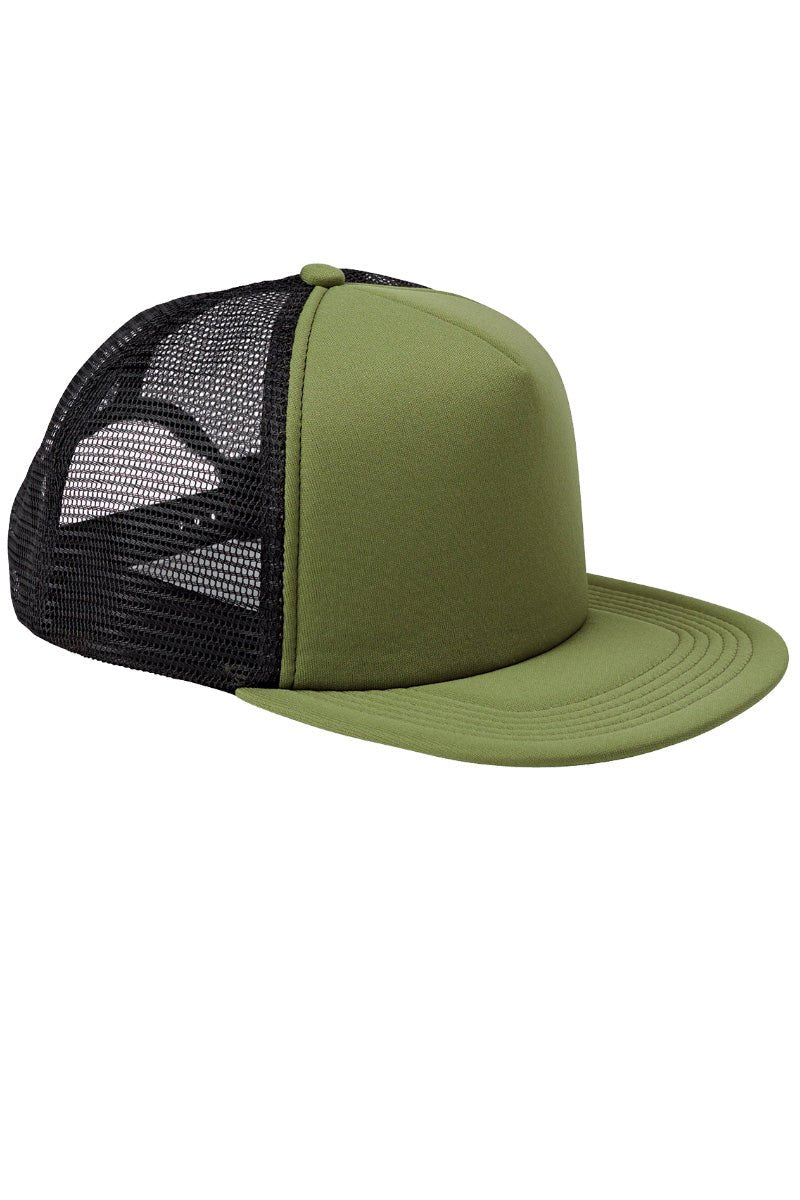 Fashionable Faux Patch A Bit Stylish Transfer Foam Front Mesh Trucker Hat - A Trendy Headwear Option