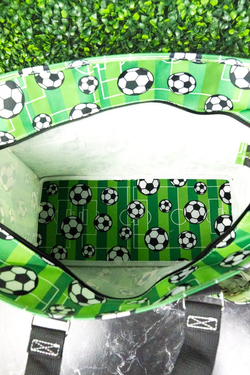 Large Organizer Tote - NGIL's Here For The Goals Design with Black Trim