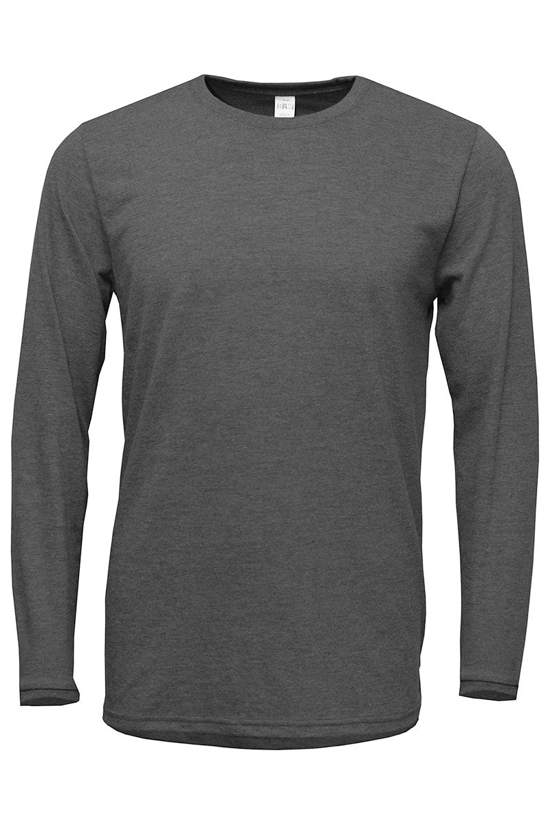 Adult Soft-Tek Blend Long Sleeve Christmas-themed Buffalo Plaid Graphic Truck T-Shirt