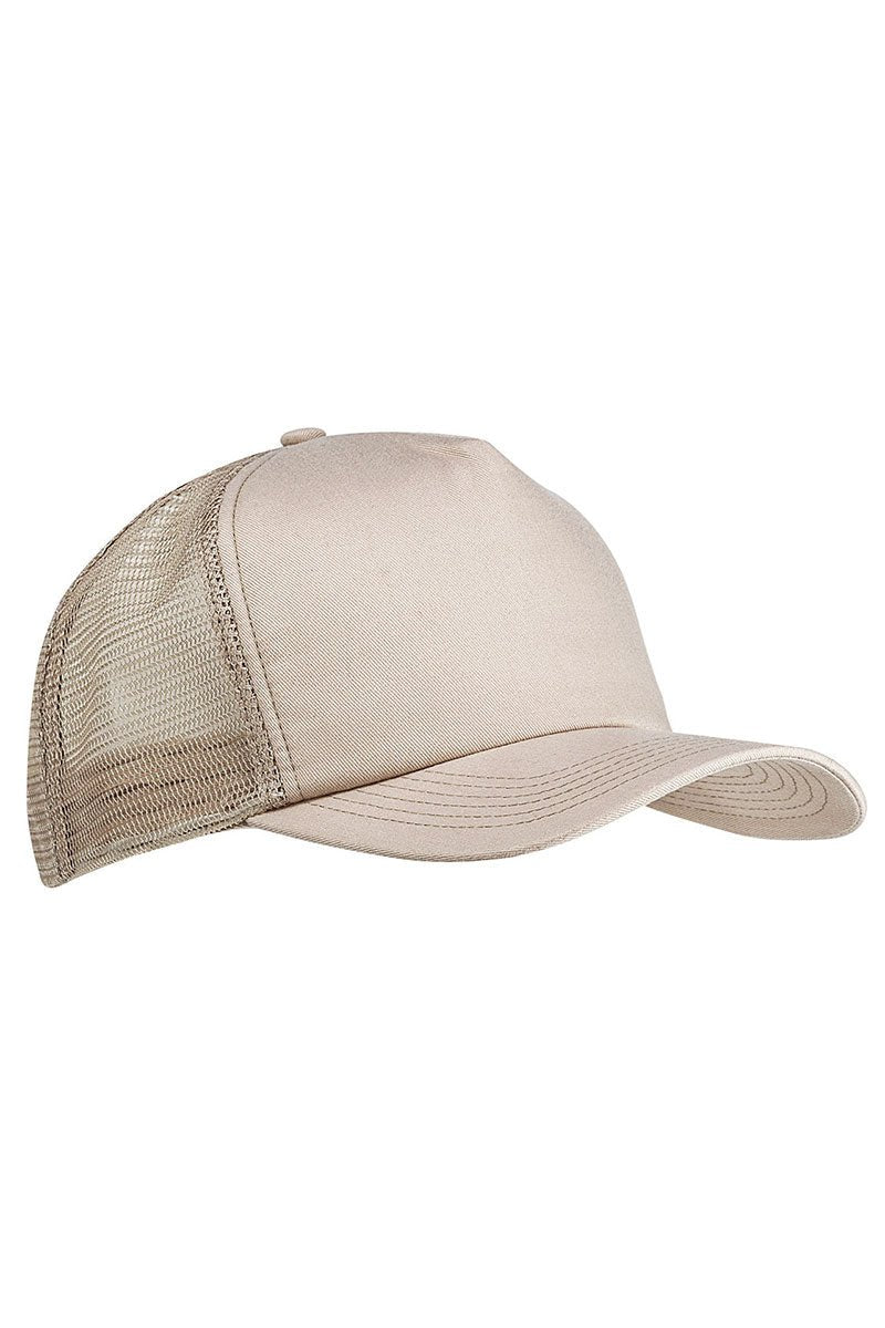 Stylish Twill Front Mesh Trucker Cap with 'Faith Can Move Mountains' Vinyl Design