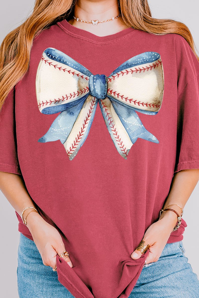 Adult Ring-Spun Cotton Comfort Colors Baseball-Inspired Girly Tee