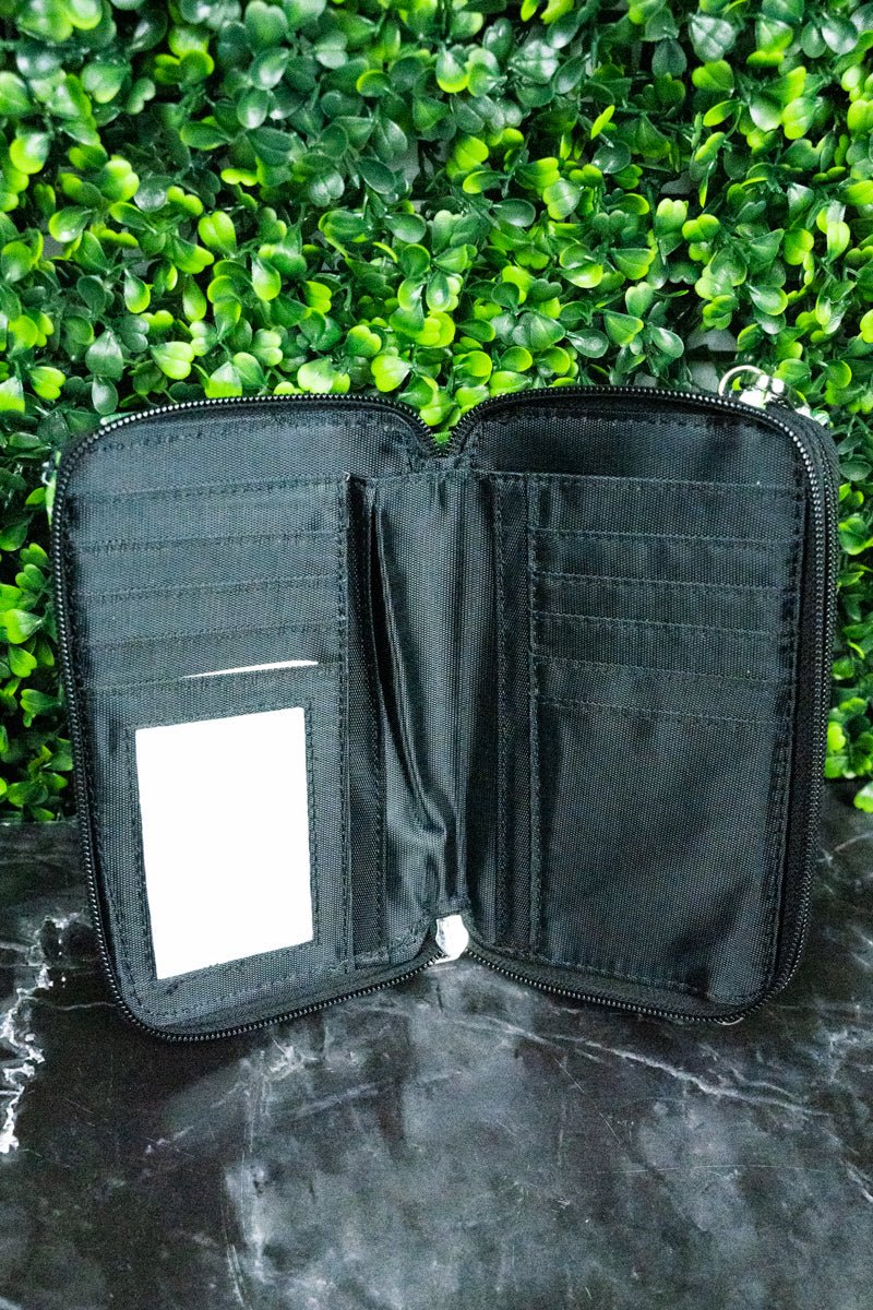 NGIL Crossbody Organizer Clutch Wallet - Here For The Goals