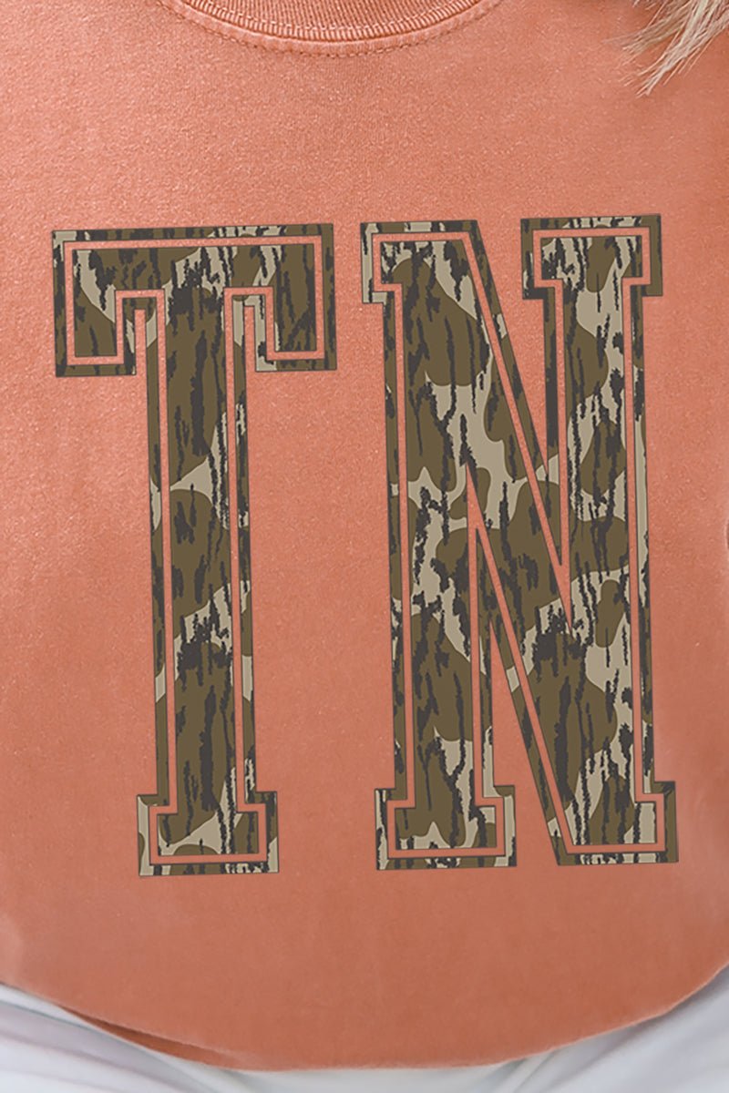 Adult Comfortable Camouflage TN Design Ring-Spun Cotton Graphic T-Shirt by Comfort Colors