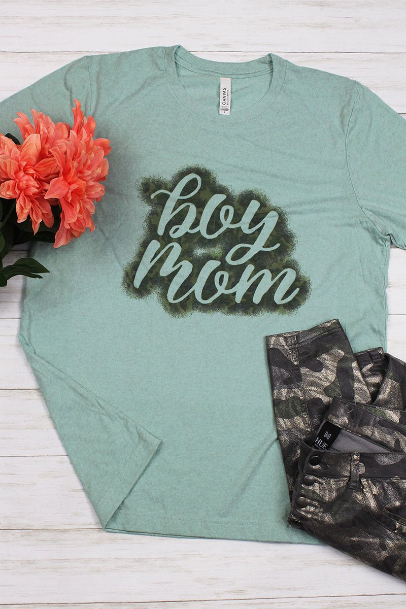 Boys' Mom Tri-Blend Short Sleeve Graphic T-Shirt with Vintage Look