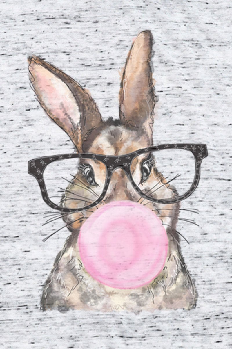 Stylish Vintage Bubblegum Bunny Unisex Short Sleeve Graphic Tee