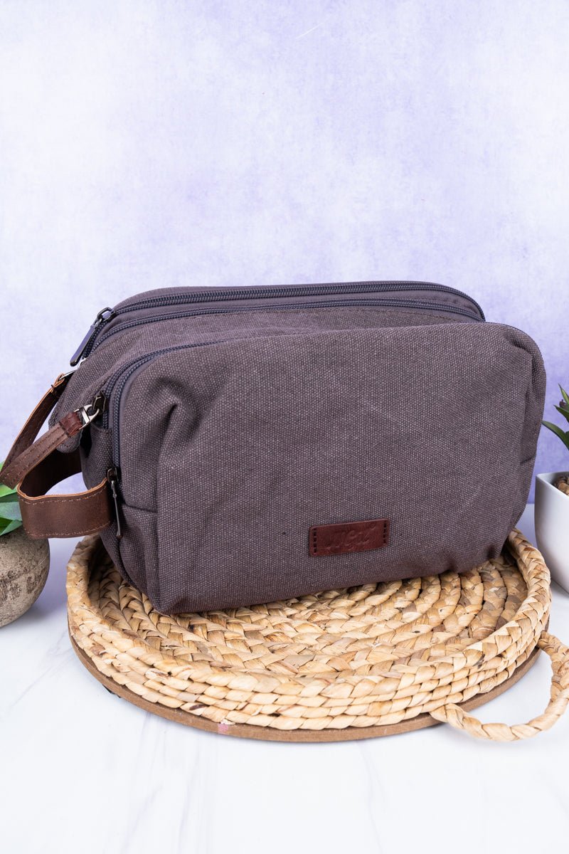Gray NGIL High - Quality Travel - Ready Cosmetic Toiletry Bag