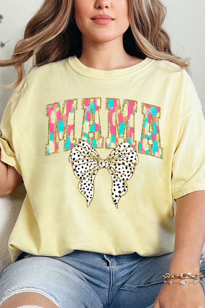 Adult Comfortable Ring-Spun Cotton Brushed Colorful Graphic T-Shirt for Mamas